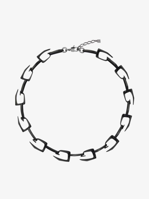 Givenchy MEDIUM GIV CUT NECKLACE IN METAL AND ENAMEL