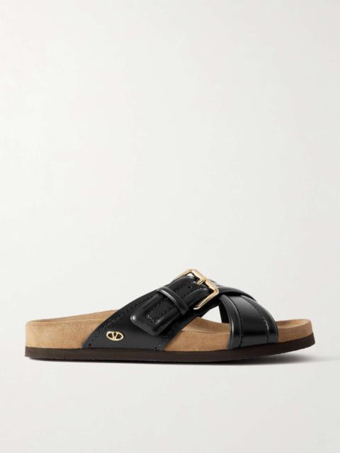 Fussfriend buckled leather slides