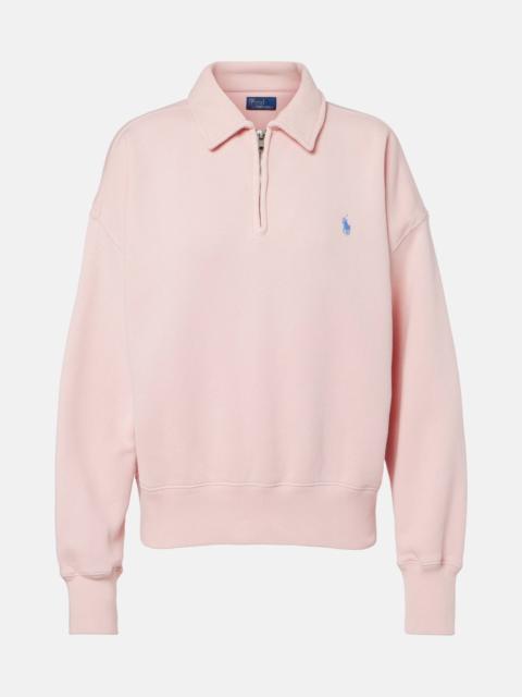 Polo Ralph Lauren Cotton-blend fleece half-zip sweatshirt