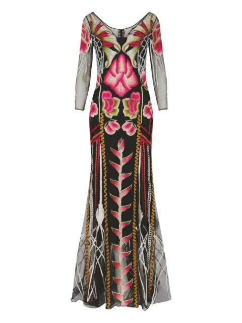 Temperley London Romina floral-embroidered maxi dress