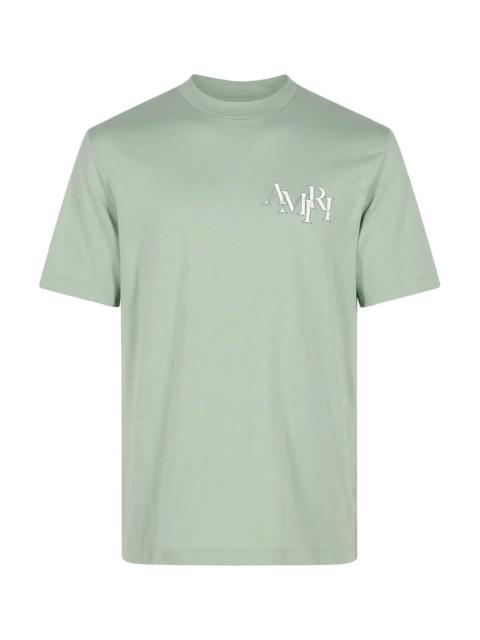 AMIRI Staggered Logo T-Shirt "Green / White" AW23MJG027 225