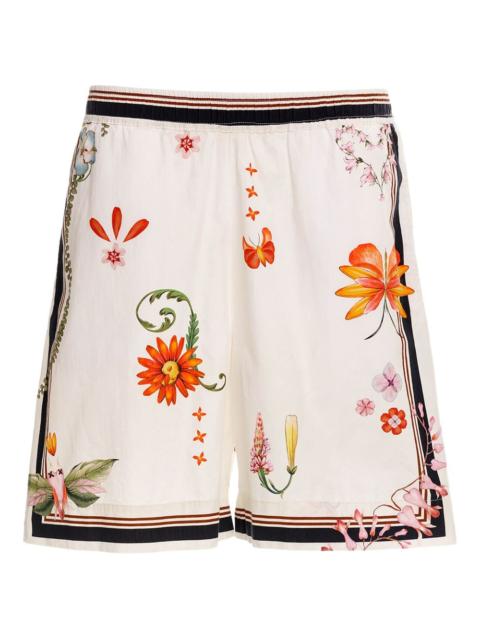 Agua by Agua Bendita floral-print side-stripe shorts