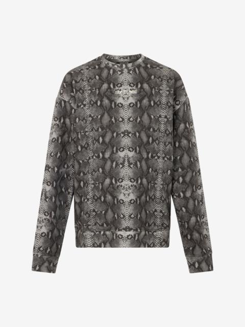 Roberto Cavalli Python Print Sweatshirt