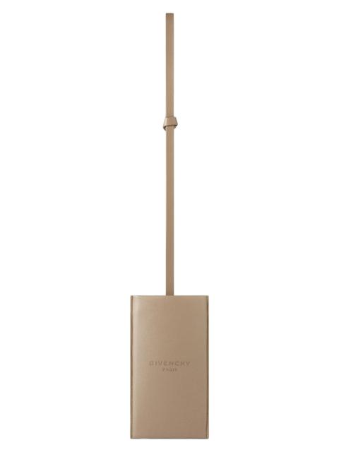 Givenchy Men's Antigona Stamped Sunglasses Case in Leather - Beige