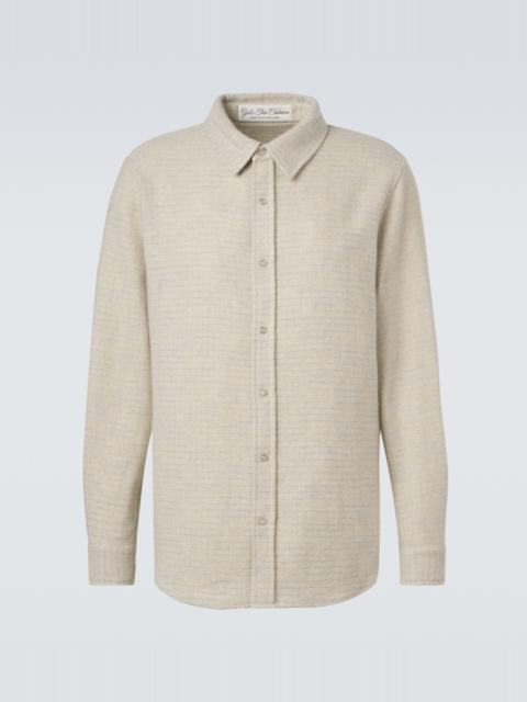 God’s True Cashmere Checked cashmere shirt with quartz