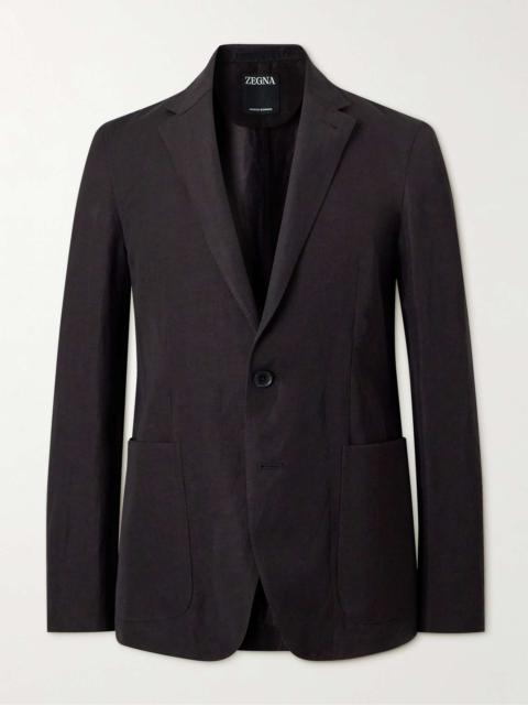Slim-Fit Wool and Linen-Blend Suit Jacket