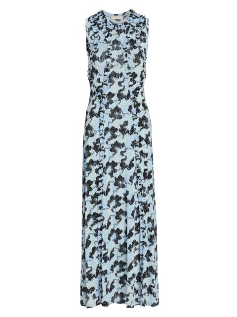 ULLA JOHNSON Women's Isabelle Abstract Jersey Dress - Ciel