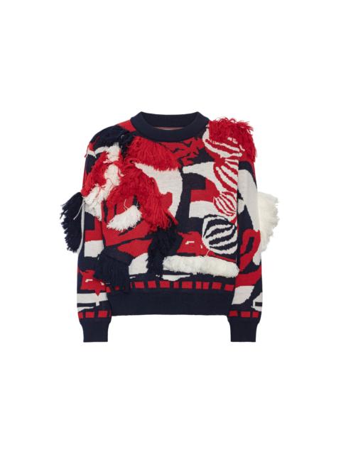 HENRIK VIBSKOV KNIT HAM ONION SWEAT - NAVY RED ONION