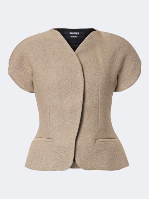 JACQUEMUS Ovalo wool and cotton jacket