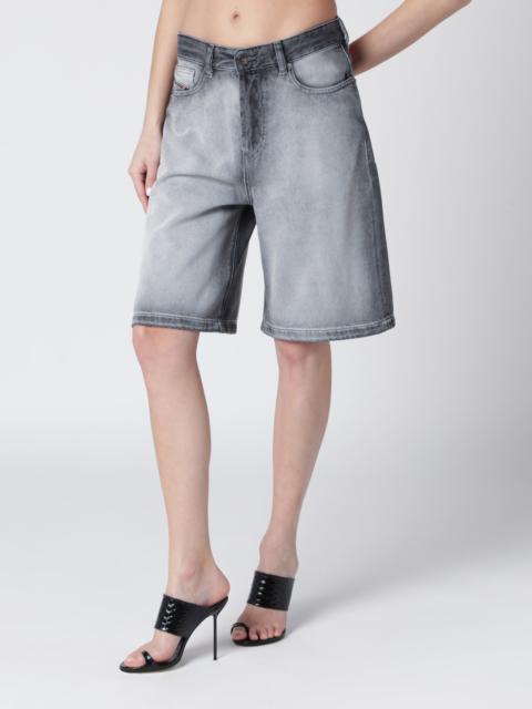 Diesel Grey De-Sire Skeleton Denim Bermuda Shorts
