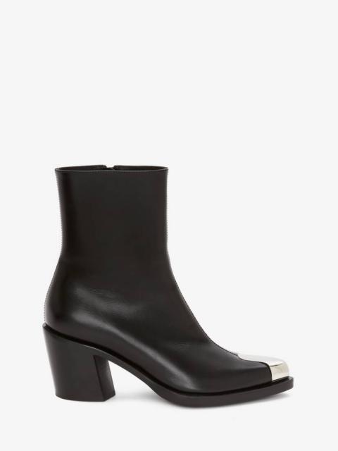 Alexander McQueen Women's Punk Boot in Black/silver