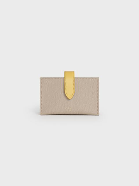 CELINE ACCORDEON CARD HOLDER IN BICOLOUR GRAINED CALFSKIN