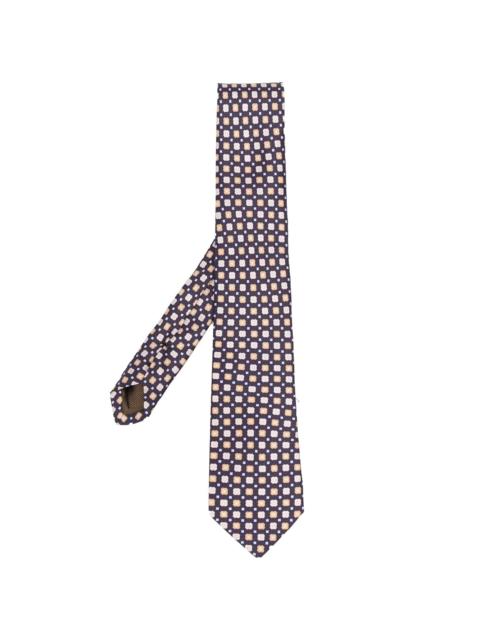 Church's graphic-print silk tie