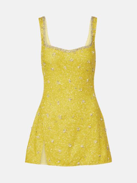 CLIO PEPPIATT Crystal embellished minidress