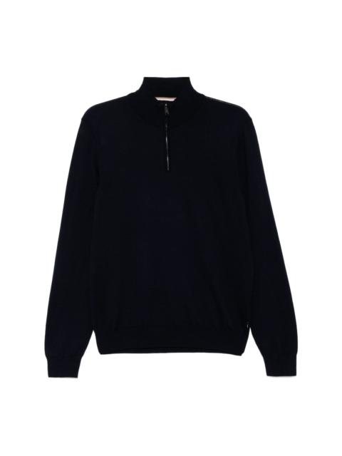 BOSS half-zip jumper