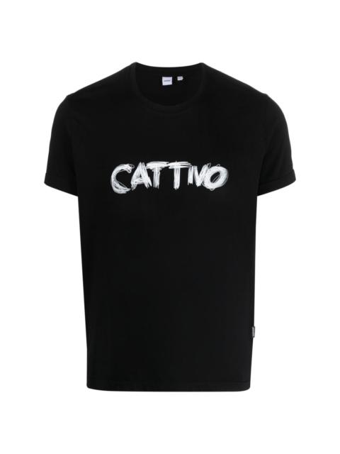 Aspesi Cattivo slogan-print cotton T-shirt