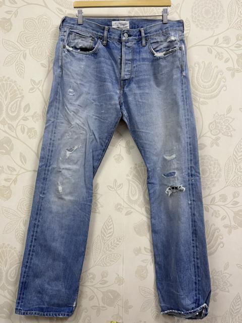 Other Designers Distressed Flare Simon Miller Blue Redline Selvedge