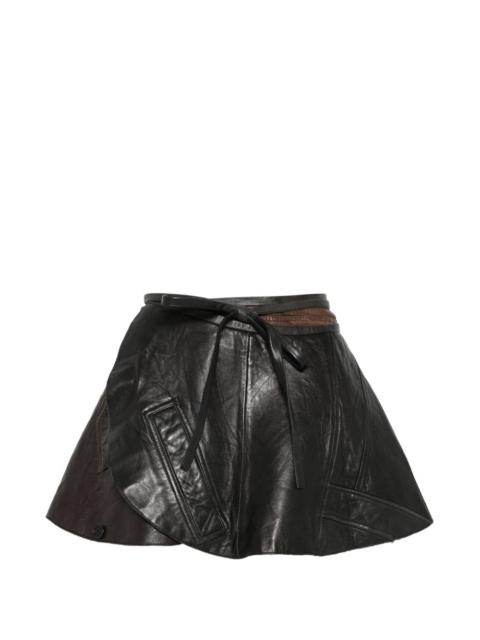 ALAINPAUL warp leather shirt