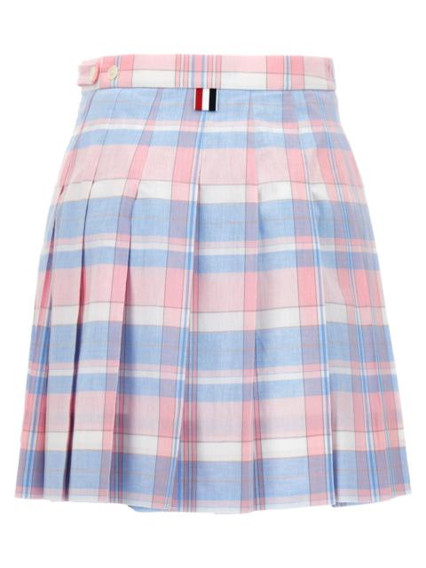 Check Pleated Skirt Skirts Multicolor