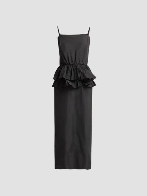 KIKA VARGAS Women's Alanna Flounce Midi Dress - Black