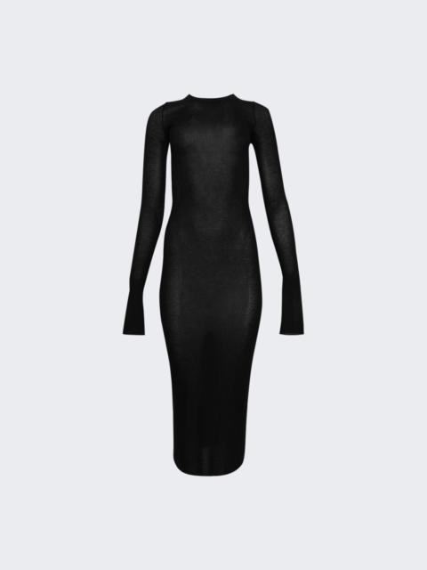Rick Owens Rib Long Sleeve Dress Black