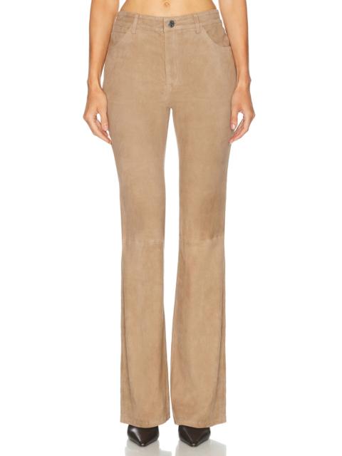 SPRWMN 5 Pocket Micro Suede Flare Pant