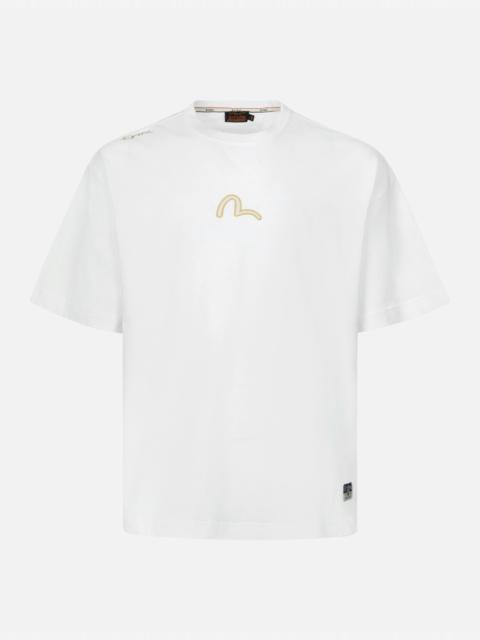 EVISU KOI AND SEAGULL BRUSHSTROKE DAICOCK DIGITAL PRINT LOOSE FIT T-SHIRT