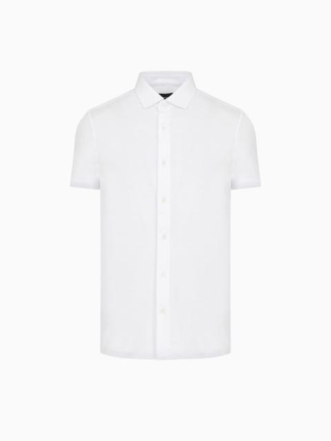 EMPORIO ARMANI ASV Lyocell-blend jersey short-sleeved shirt