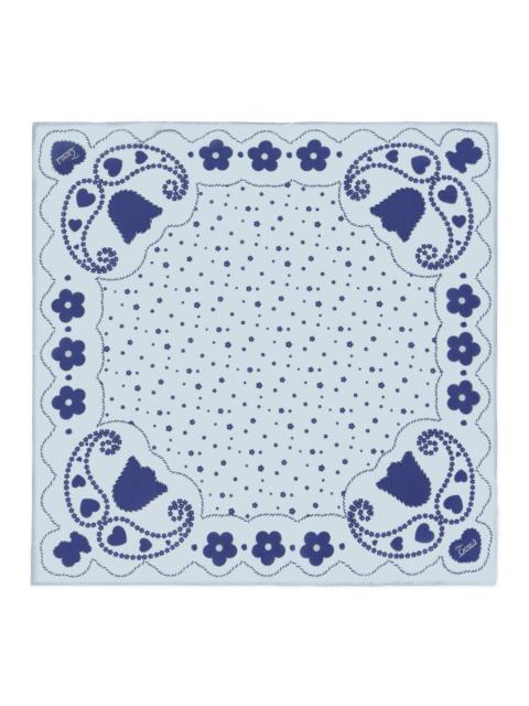 TOUS Square sky blue Scarf TOUS Motifs Paisley