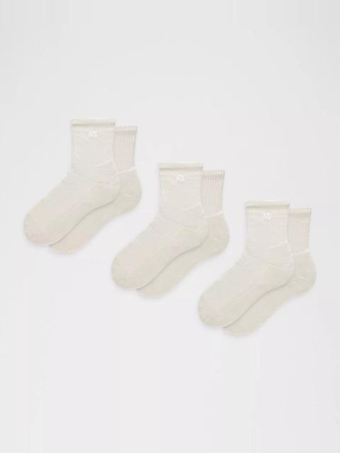 lululemon Unisex Daily Essential Quarter Socks *3 Pack