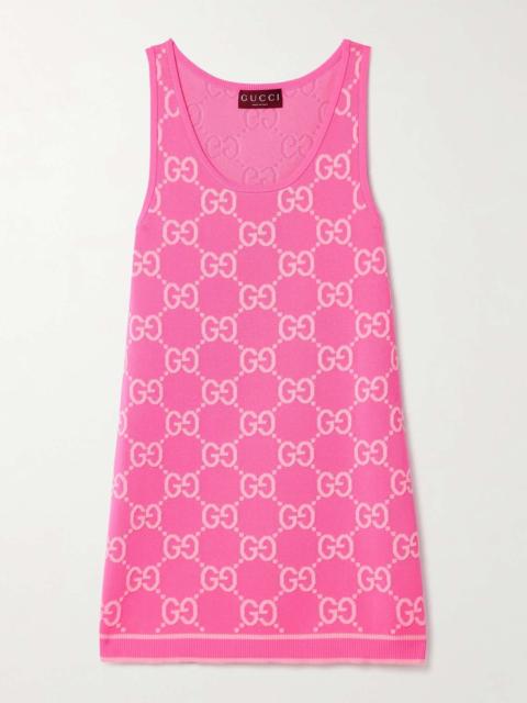 GUCCI Cotton-jacquard mini dress