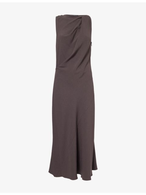 Theory The Twist Crepe Woven Maxi Dress