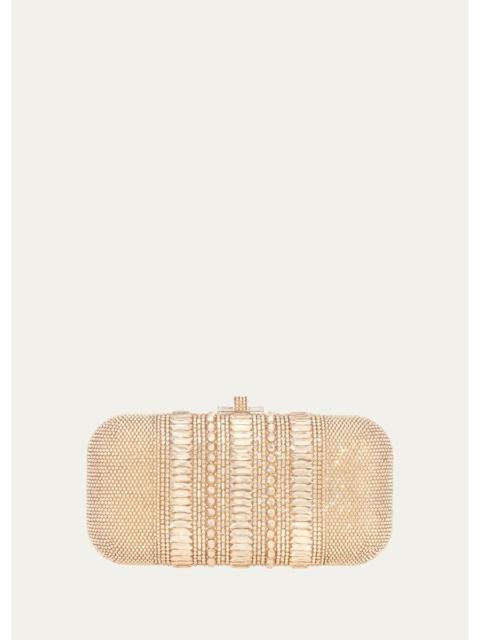JUDITH LEIBER Long Slide Crystal Clutch Bag