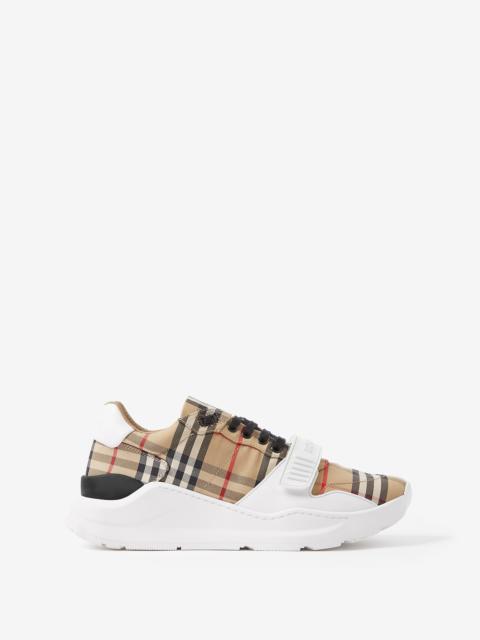 Burberry Vintage Check, Suede and Leather Sneakers
