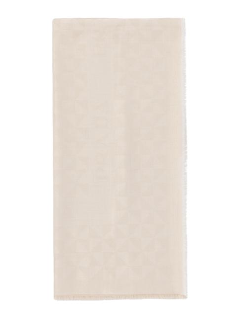 Prada Women's Wool Silk and Cashmere Shawl - White