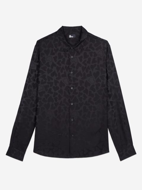 The Kooples BLACK JACQUARD SHIRT WITH HEARTS