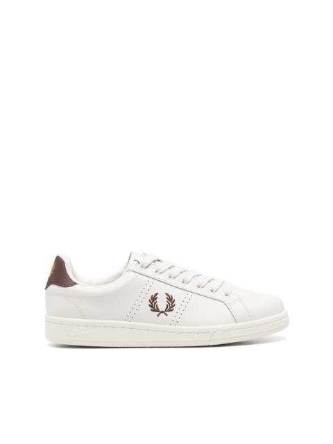 Fred Perry embroidered-logo leather sneakers