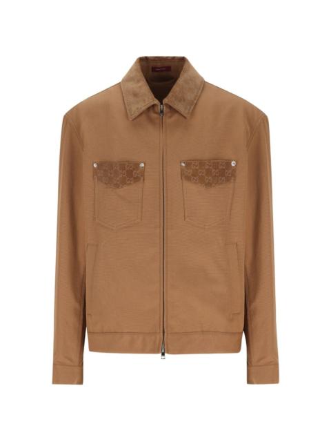 GUCCI pocket-details cotton jacket