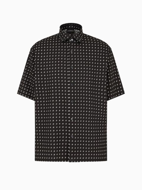 ASV Lyocell-blend oversized, short-sleeved shirt with all-over print