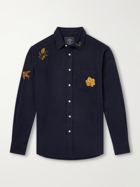 Portuguese Flannel Embroidered Cotton-Flannel Shirt