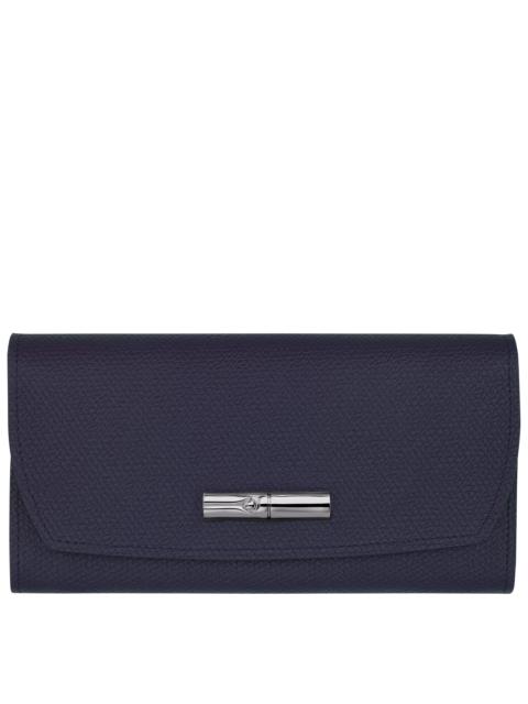 Roseau Continental wallet Bilberry - Leather