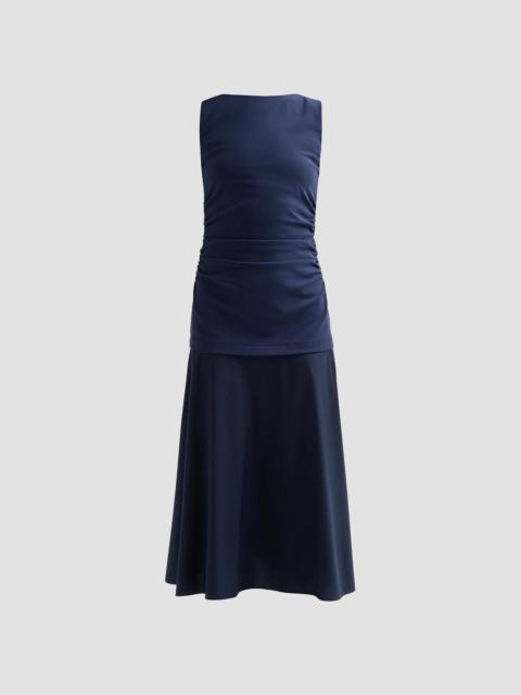 VERONICA BEARD Women's Basilia Ruched Midi Dress - Heritage Navy