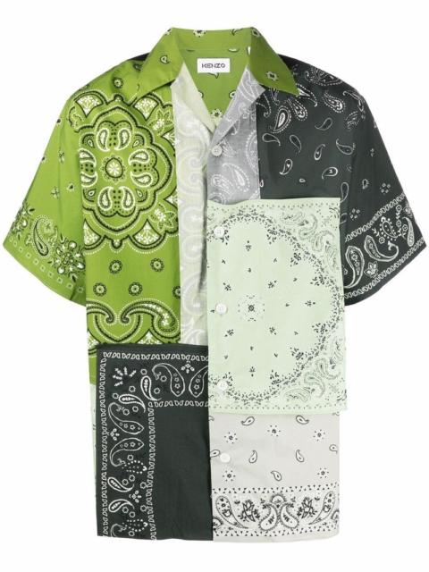 KENZO KENZO Patchwork Short Sleeves Shirt Green