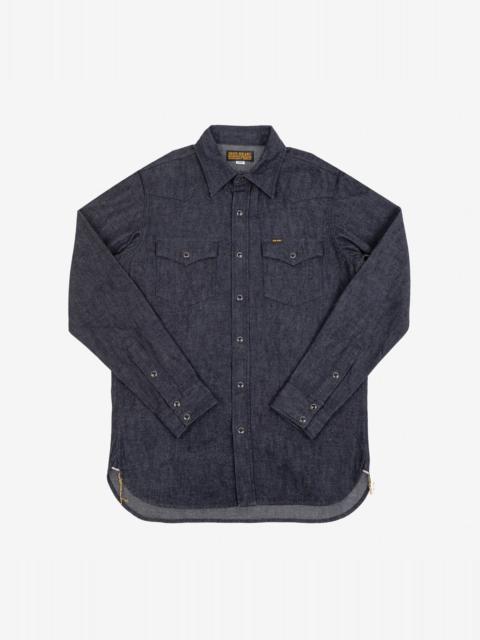 Iron Heart IHSH-350-IND 10oz Selvedge Denim Western Shirt - Indigo