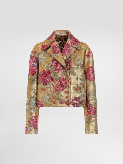 Dolce & Gabbana Double-breasted jacket in floral jacquard