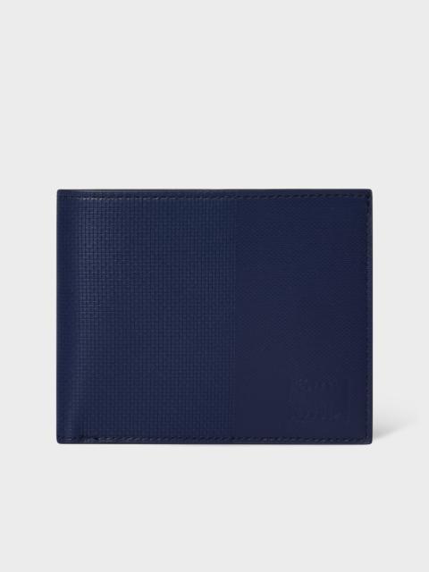 Paul Smith Navy Embossed Leather Billfold Wallet