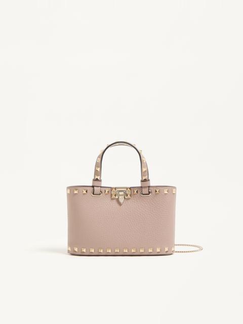 Valentino ROCKSTUD MINI SHOPPING BAG IN GRAINY CALFSKIN