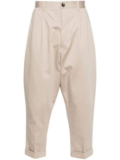AMI Paris pleat-detail cotton trousers