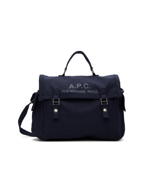 A.P.C. Navy 'Récupération' Messenger Bag
