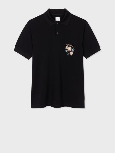 Paul Smith Embroidered Flower Polo Shirt
